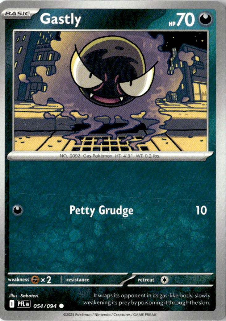 Front of Gastly 054/094 from Phantasmal Flames