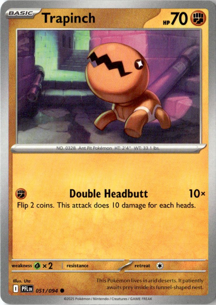 Front of Trapinch 051/094 from Phantasmal Flames
