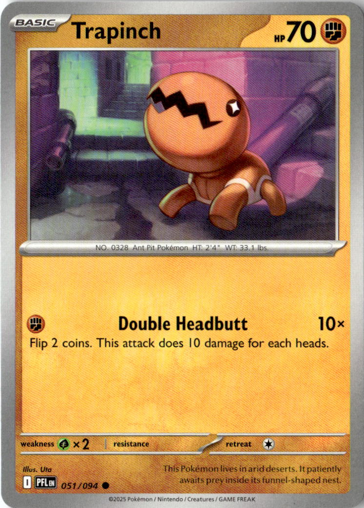 Front of Trapinch 051/094 from Phantasmal Flames