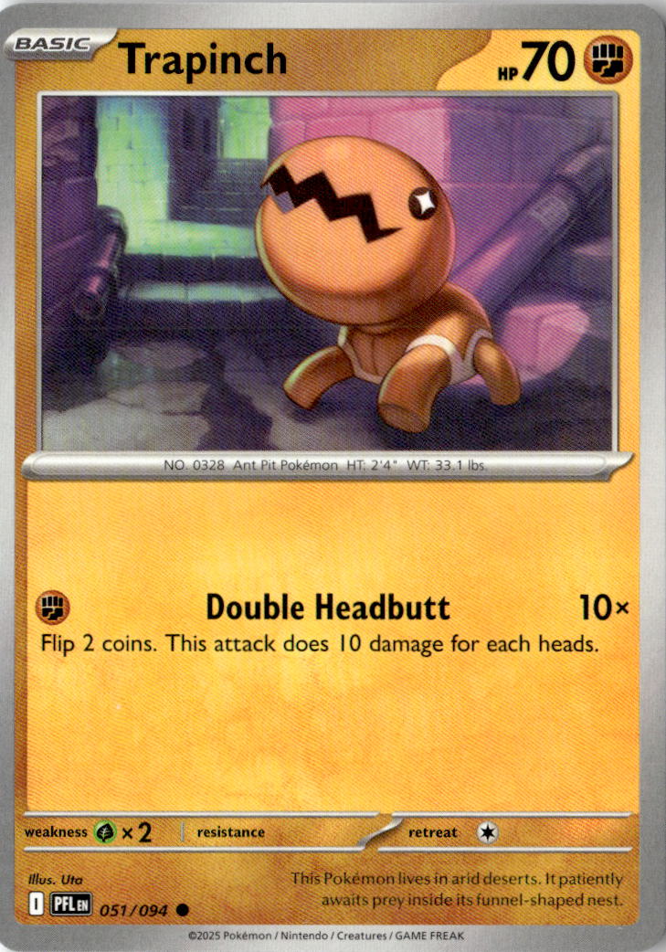 Front of Trapinch 051/094 from Phantasmal Flames