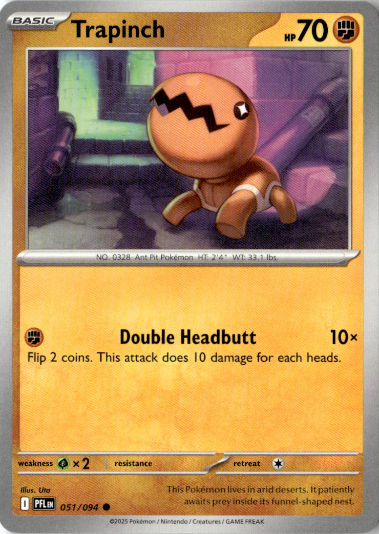 Front of Trapinch 051/094 from Phantasmal Flames