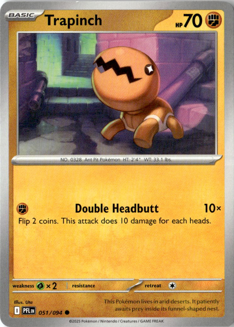 Front of Trapinch 051/094 from Phantasmal Flames