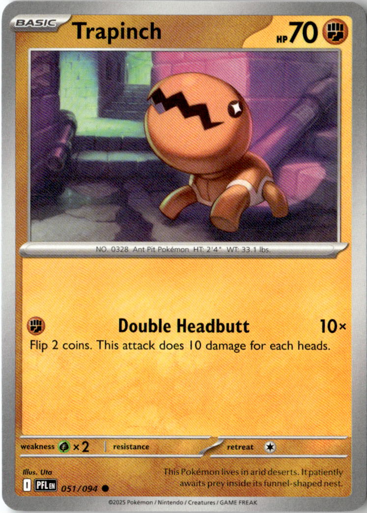 Front of Trapinch 051/094 from Phantasmal Flames