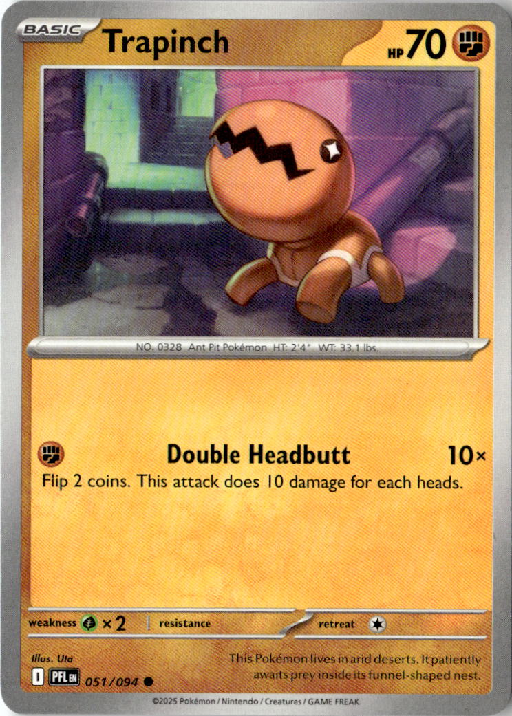 Front of Trapinch 051/094 from Phantasmal Flames
