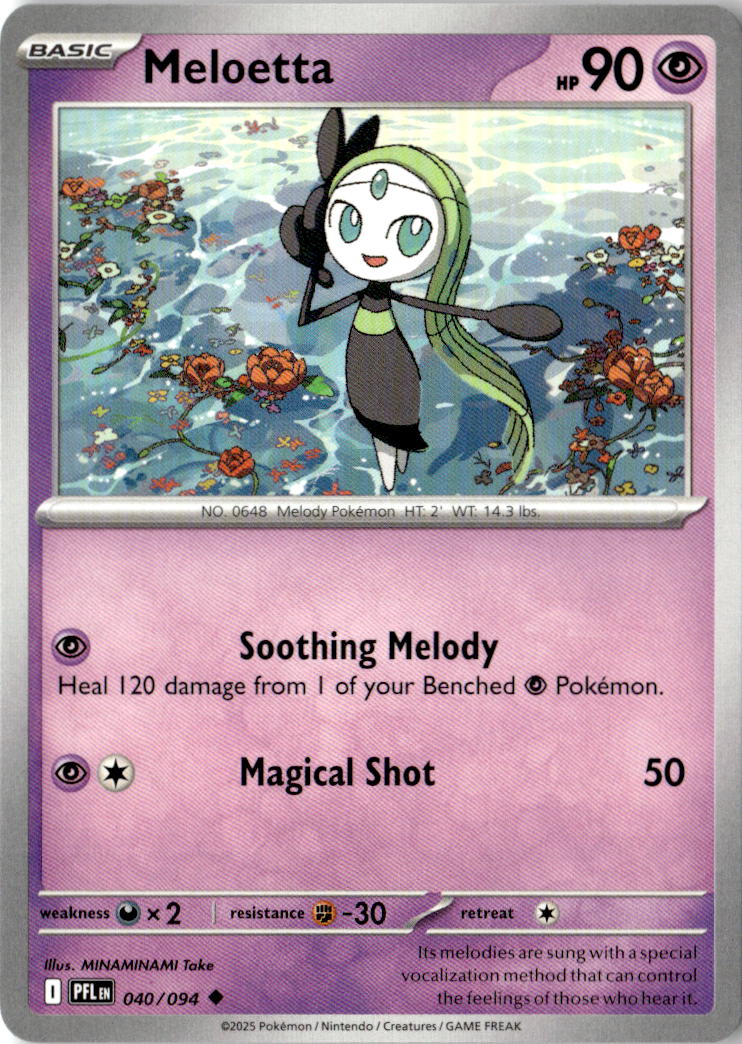 Front of Meloetta 040/094 from Phantasmal Flames