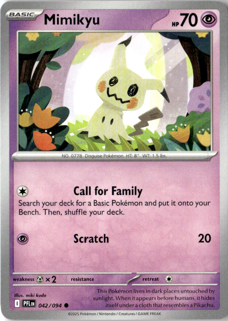Front of Mimikyu 042/094 from Phantasmal Flames