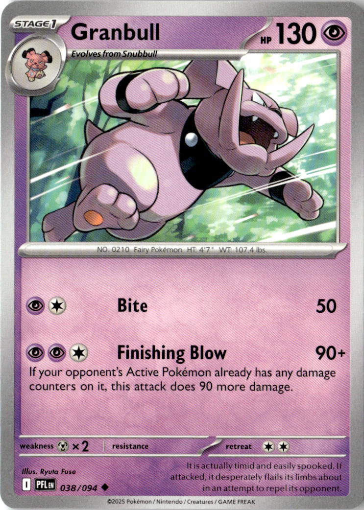 Front of Granbull 038/094 from Phantasmal Flames