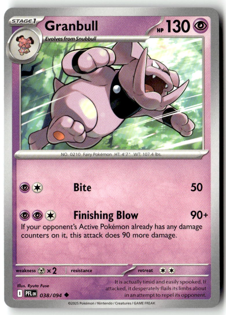 Front of Granbull 038/094 from Phantasmal Flames