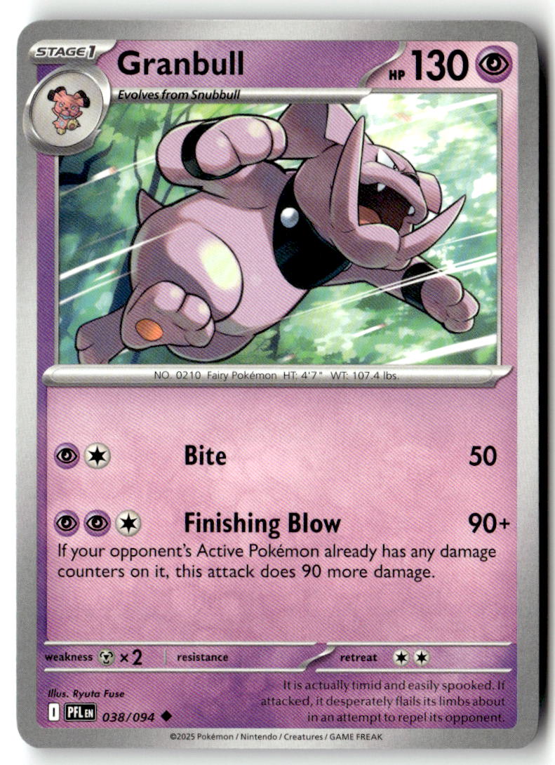 Front of Granbull 038/094 from Phantasmal Flames