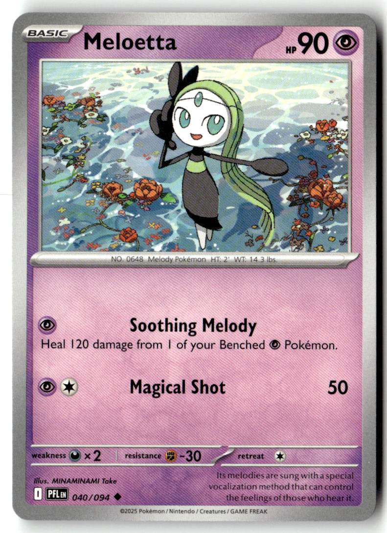 Front of Meloetta 040/094 from Phantasmal Flames