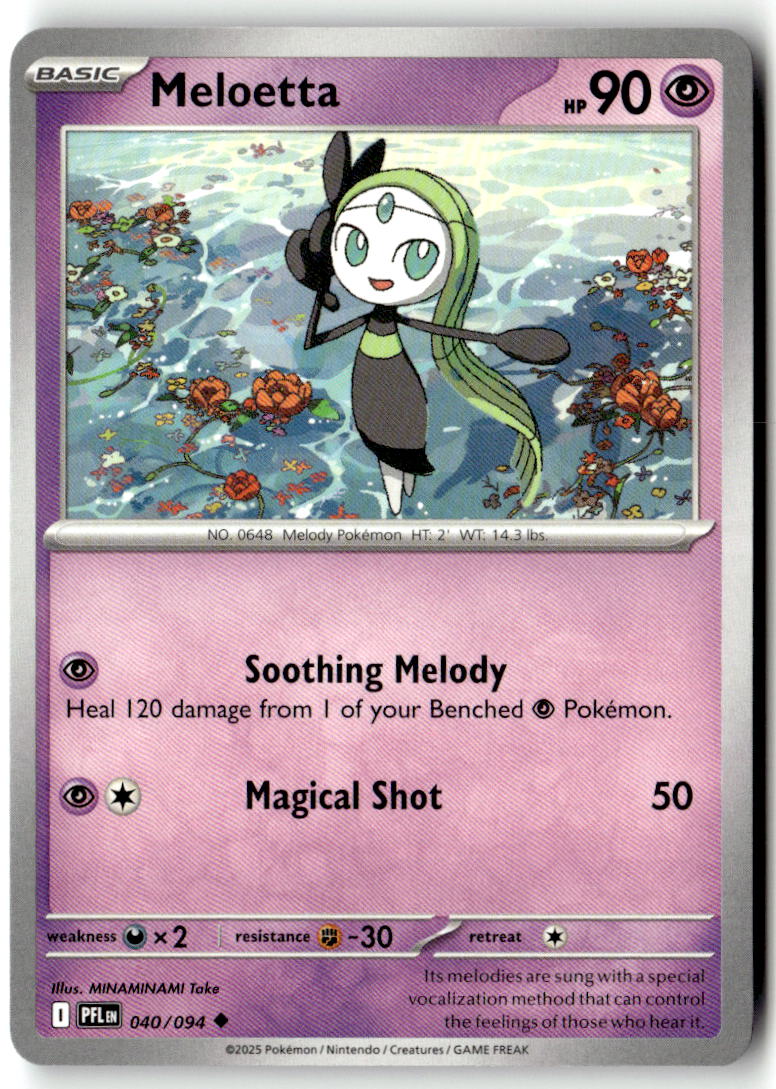 Front of Meloetta 040/094 from Phantasmal Flames