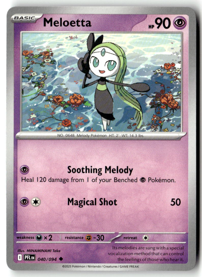 Front of Meloetta 040/094 from Phantasmal Flames