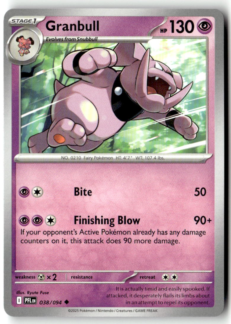 Front of Granbull 038/094 from Phantasmal Flames