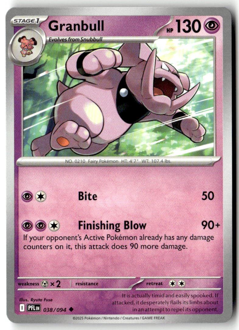 Front of Granbull 038/094 from Phantasmal Flames