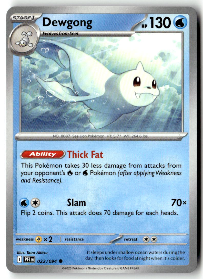 Front of Dewgong 022/094 from Phantasmal Flames