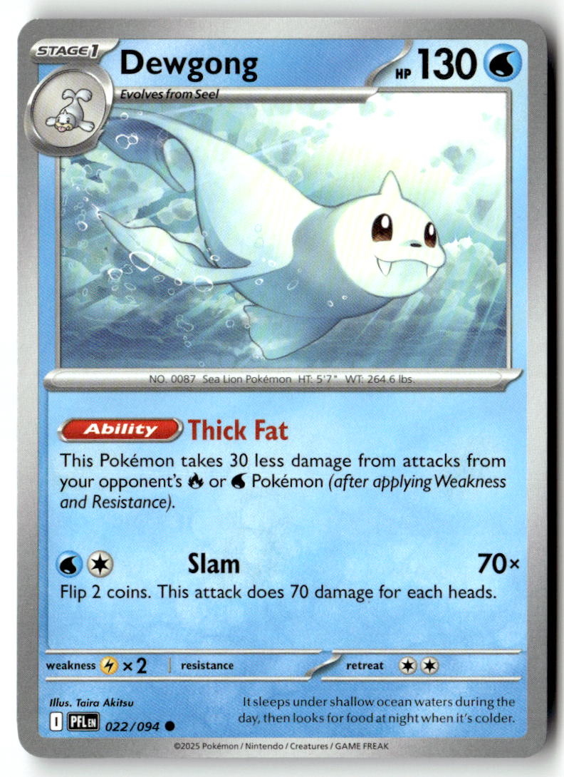 Front of Dewgong 022/094 from Phantasmal Flames
