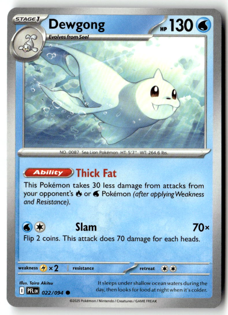 Front of Dewgong 022/094 from Phantasmal Flames