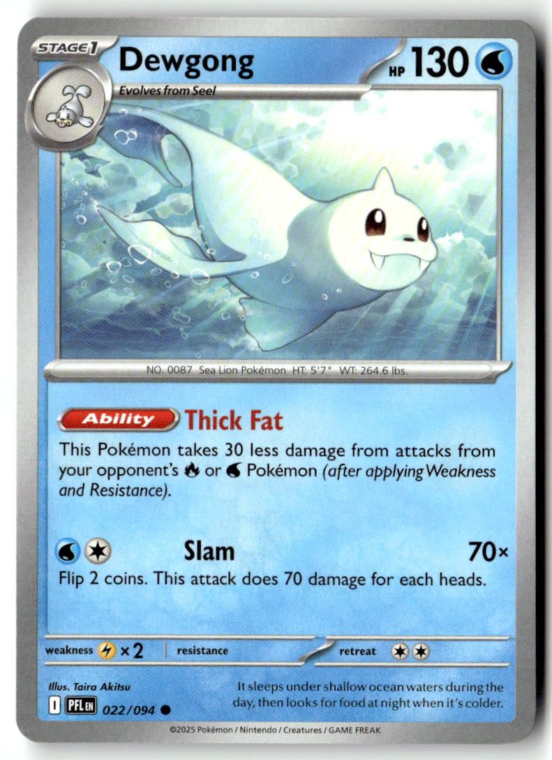 Front of Dewgong 022/094 from Phantasmal Flames