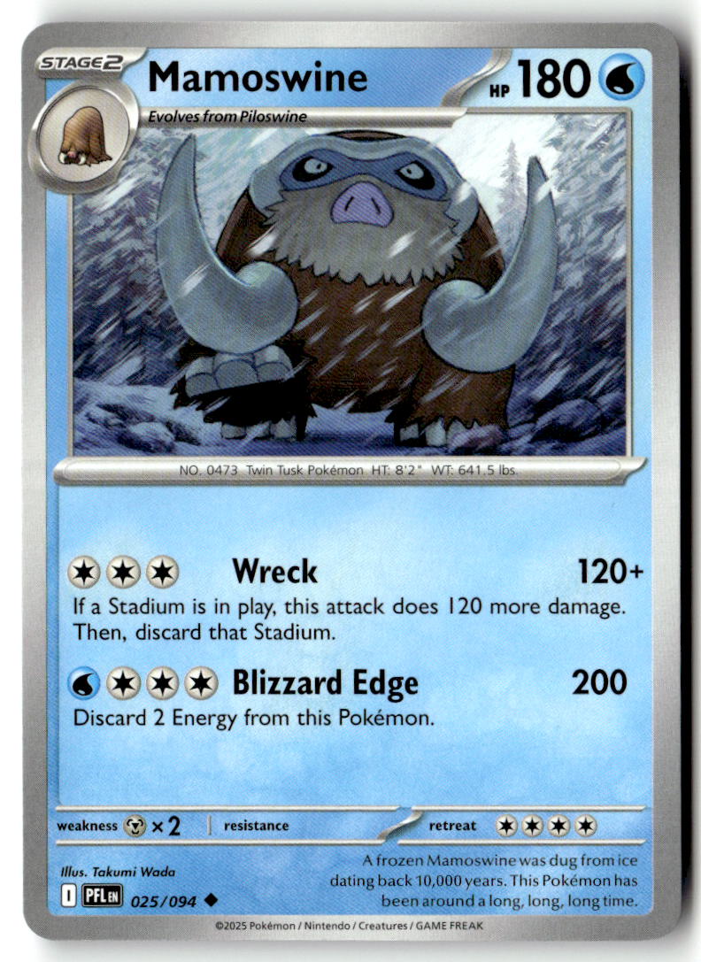 Front of Mamoswine 025/094 from Phantasmal Flames