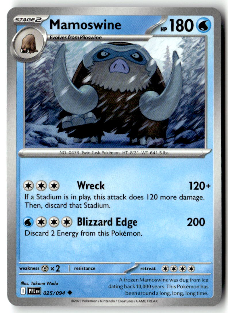Front of Mamoswine 025/094 from Phantasmal Flames