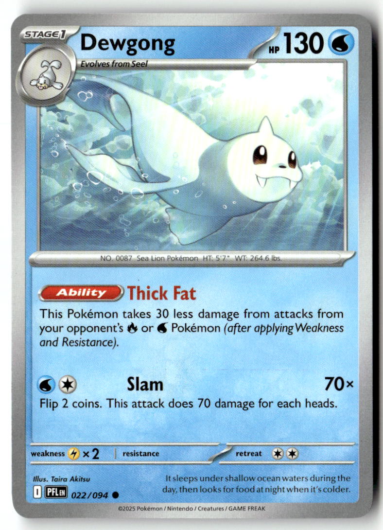 Front of Dewgong 022/094 from Phantasmal Flames