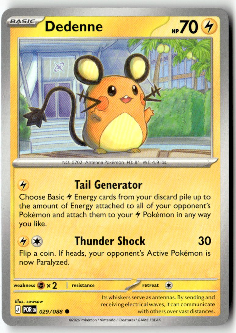 Front of Dedenne 029/088 from Perfect Order