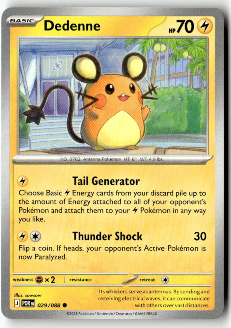 Front of Dedenne 029/088 from Perfect Order