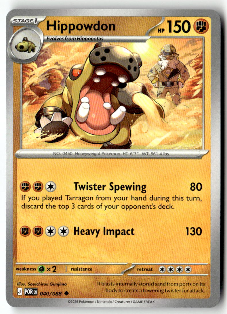 Front of Hippowdon 040/088 from Perfect Order