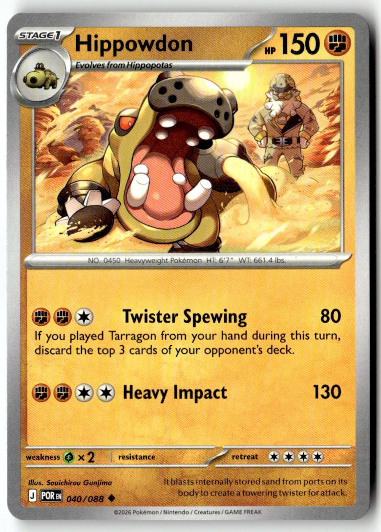 Front of Hippowdon 040/088 from Perfect Order