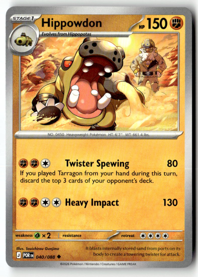 Front of Hippowdon 040/088 from Perfect Order