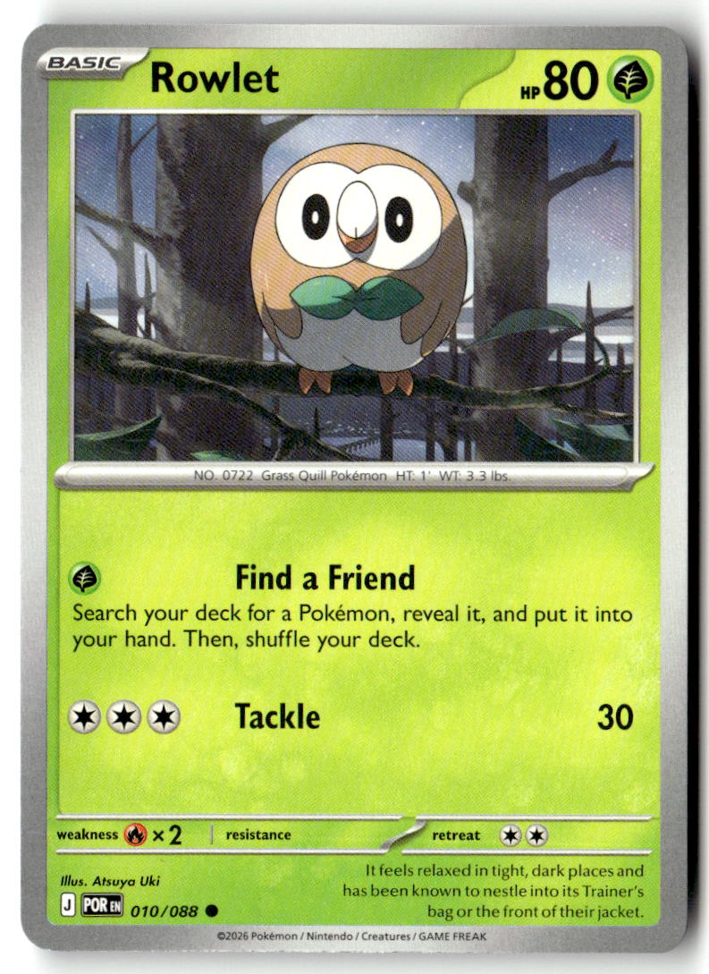 Front of Rowlet 010/088 from Perfect Order