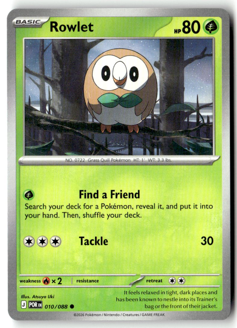 Front of Rowlet 010/088 from Perfect Order