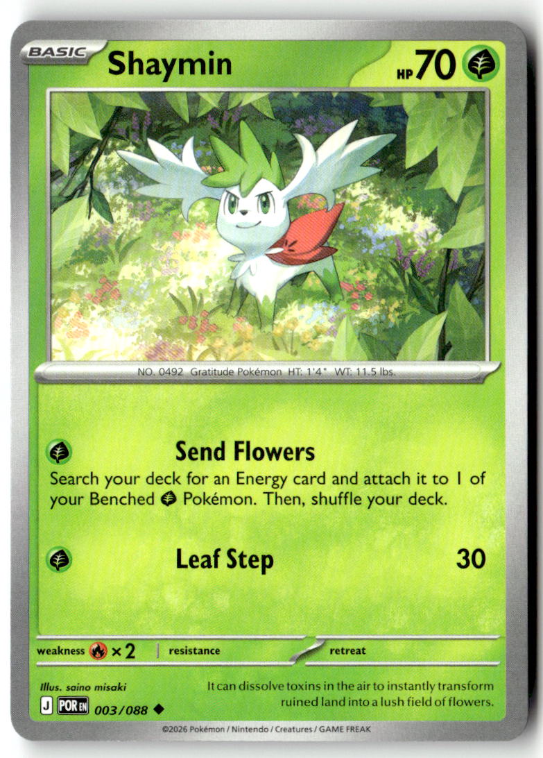 Front of Shaymin 003/088 from Perfect Order