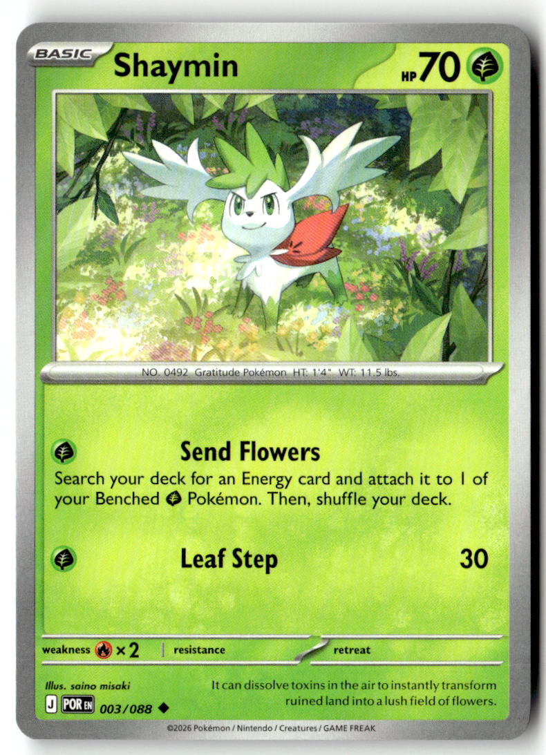 Front of Shaymin 003/088 from Perfect Order