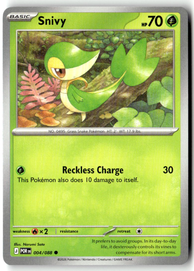 Front of Snivy 004/088 from Perfect Order