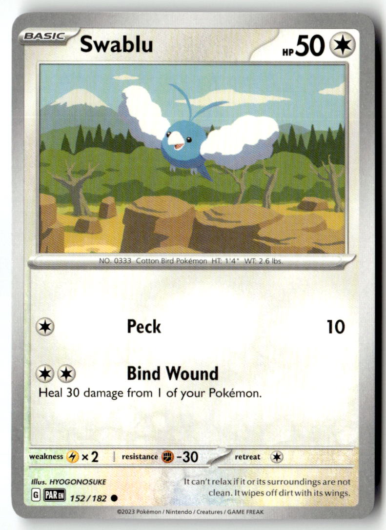 Front of Swablu 152/182 from Paradox Rift