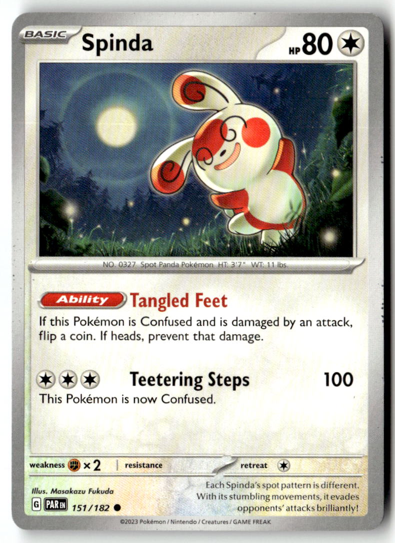 Front of Spinda 151/182 from Paradox Rift