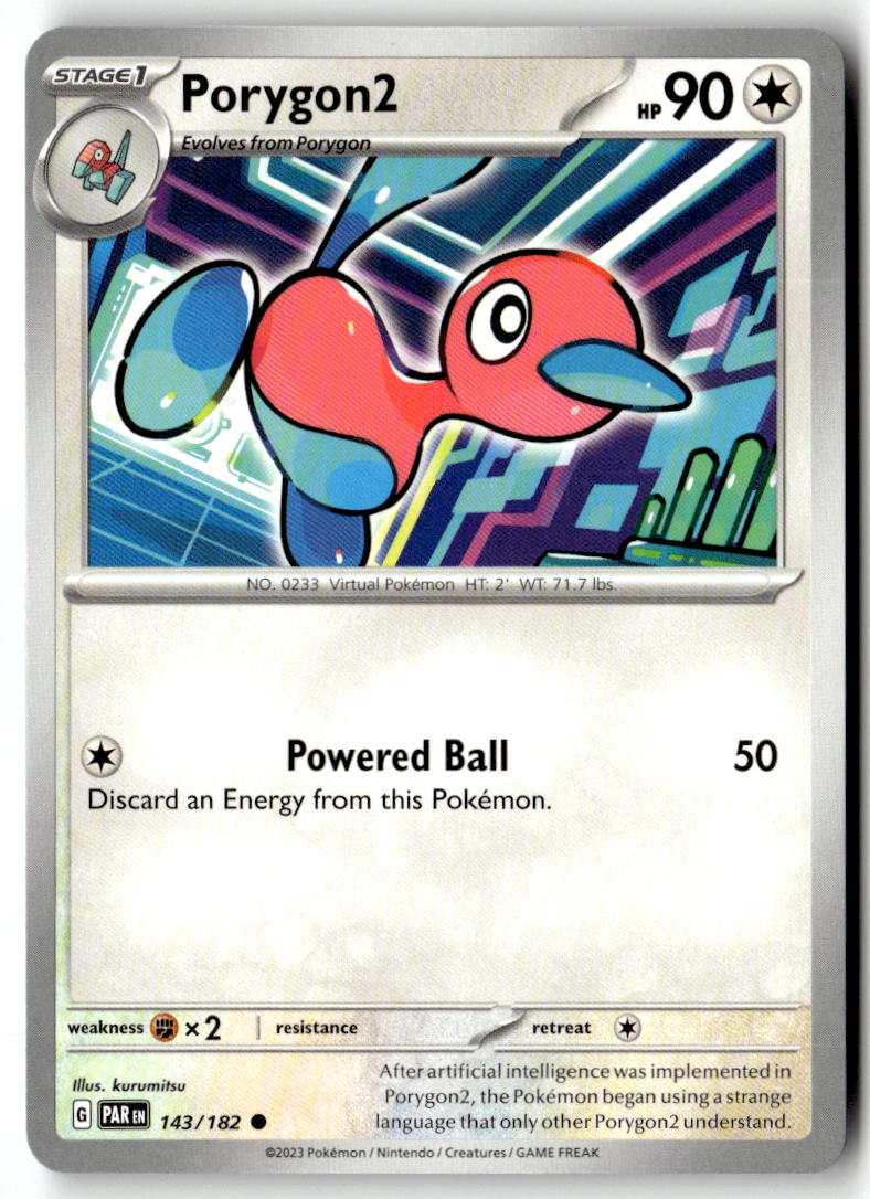 Front of Porygon2 143/182 from Paradox Rift