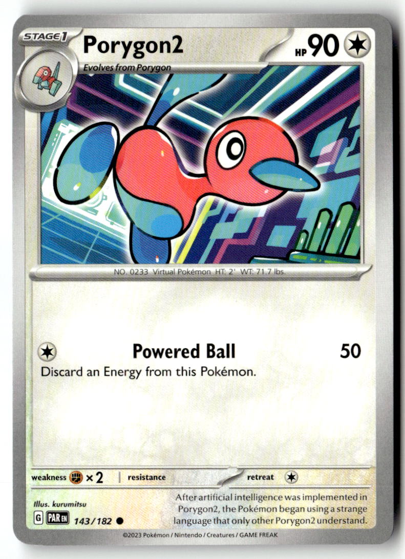 Front of Porygon2 143/182 from Paradox Rift