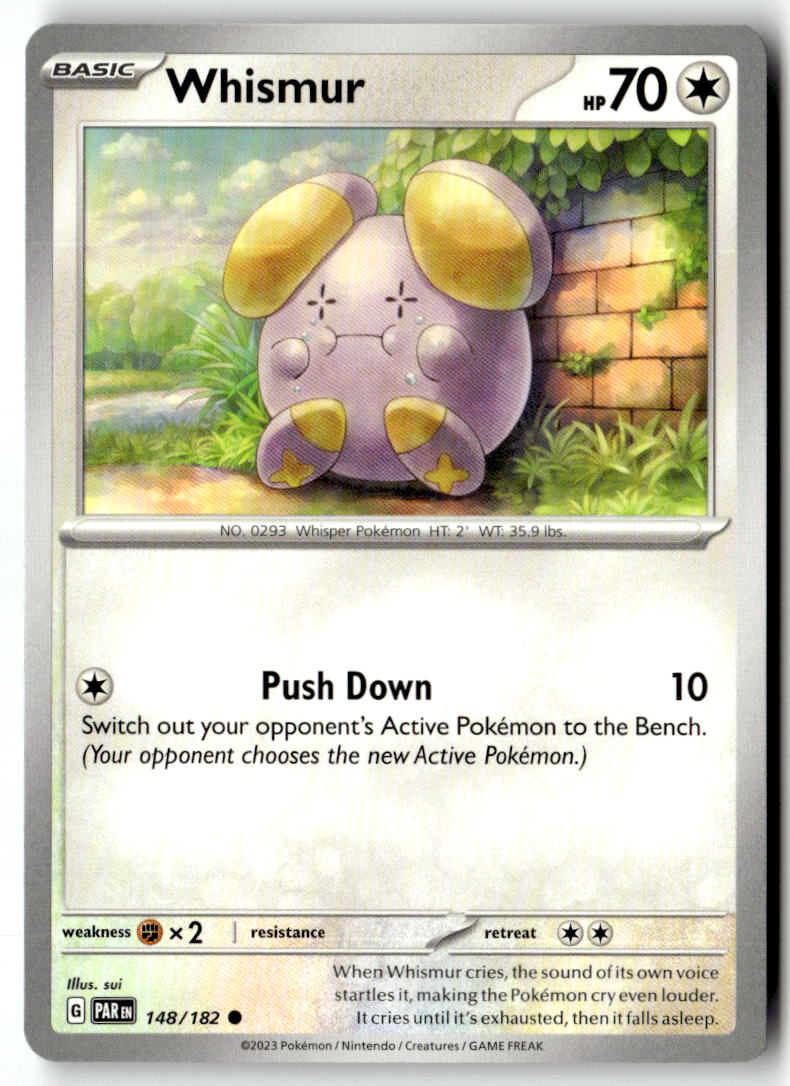 Front of Whismur 148/182 from Paradox Rift