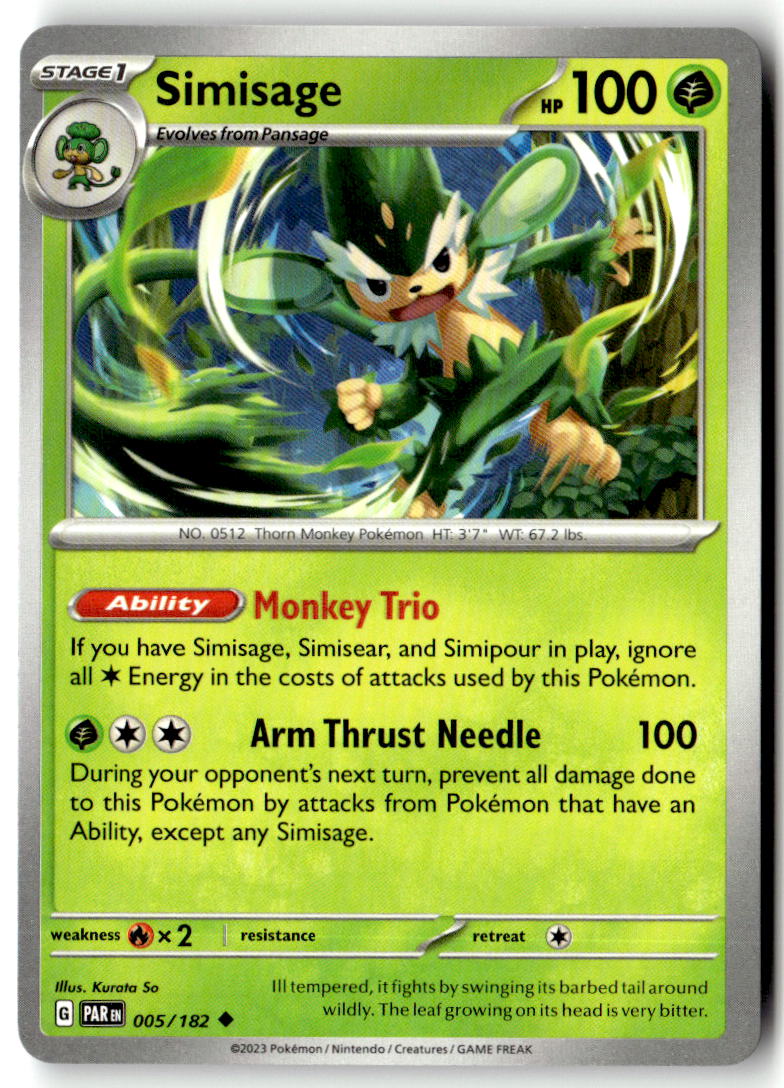Front of Simisage 005/182 from Paradox Rift