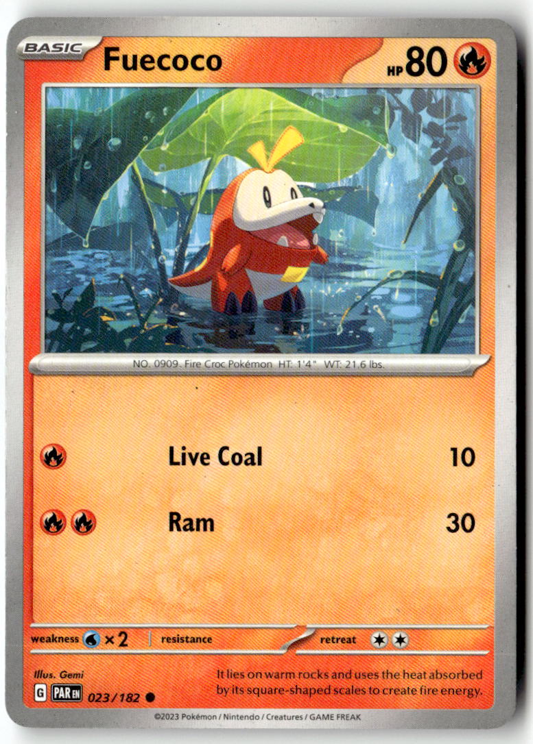 Front of Fuecoco 023/182 from Paradox Rift