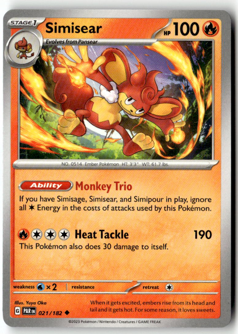 Front of Simisear 021/182 from Paradox Rift