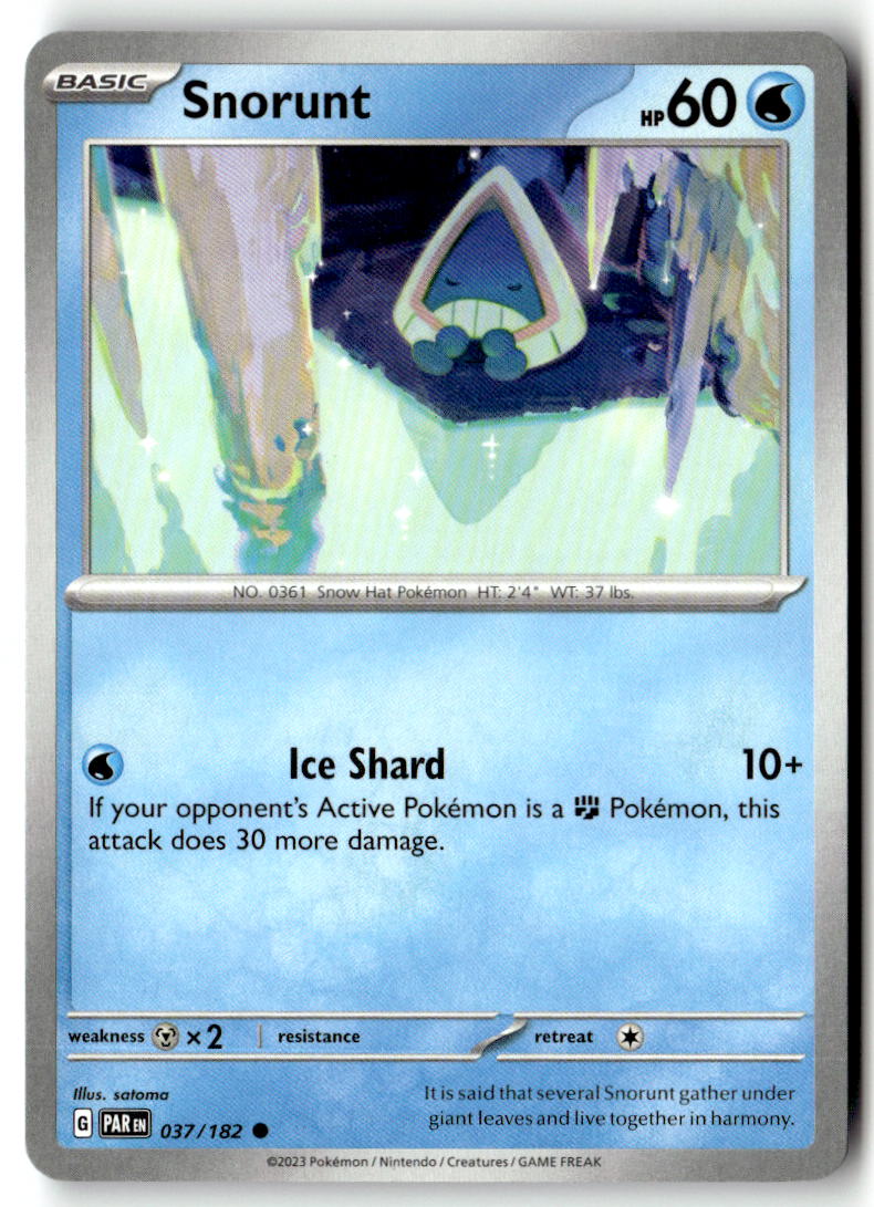 Front of Snorunt 037/182 from Paradox Rift