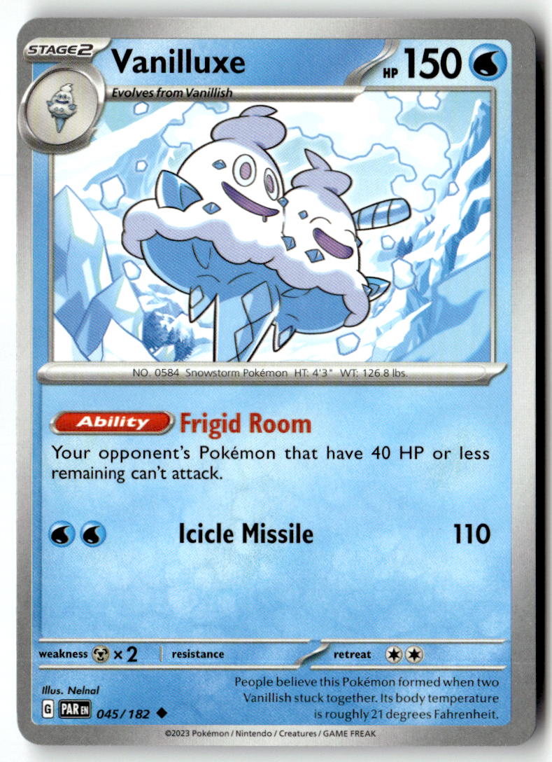 Front of Vanilluxe 045/182 from Paradox Rift