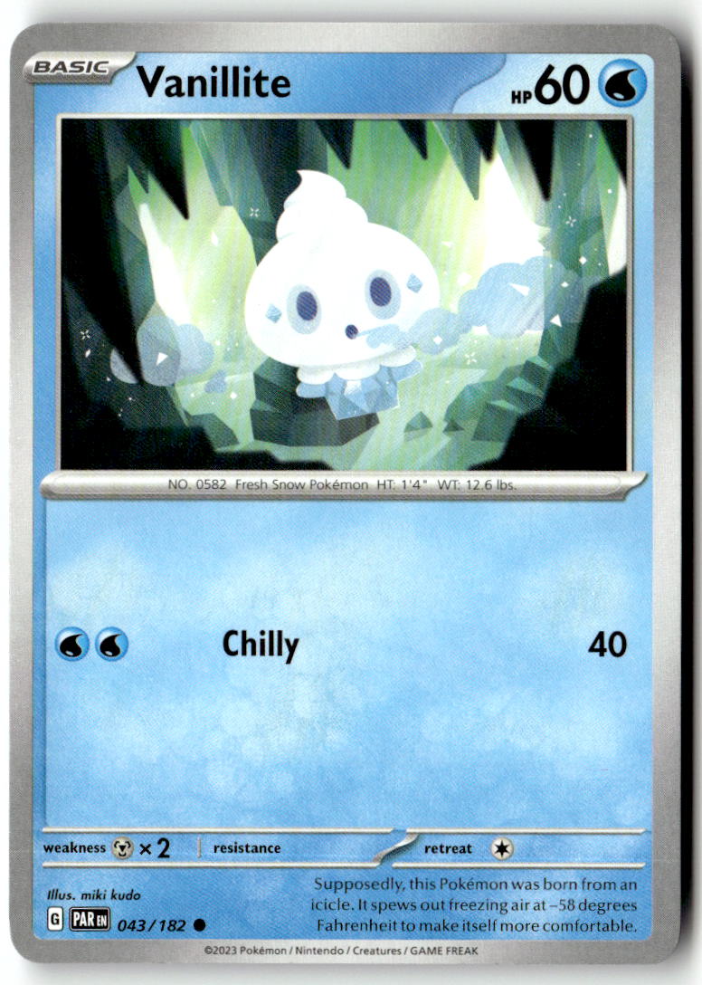 Front of Vanillite 043/182 from Paradox Rift