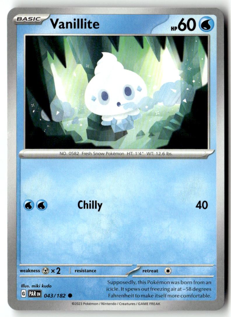 Front of Vanillite 043/182 from Paradox Rift