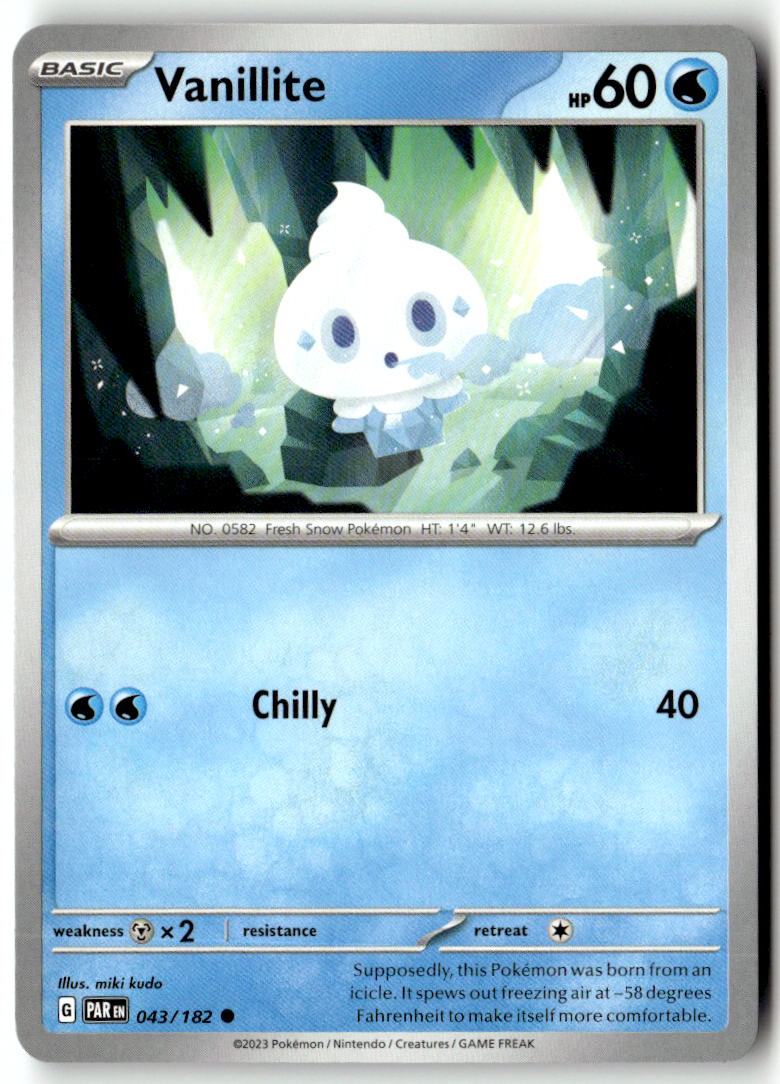 Front of Vanillite 043/182 from Paradox Rift