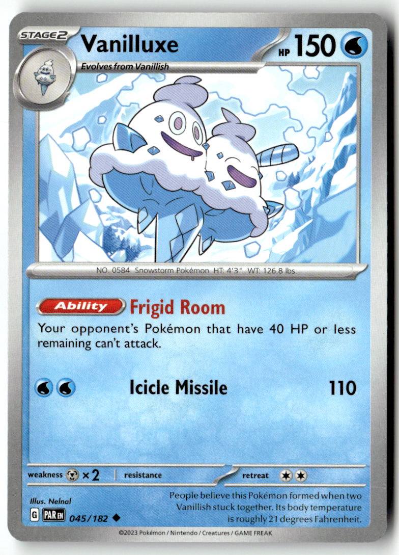 Front of Vanilluxe 045/182 from Paradox Rift