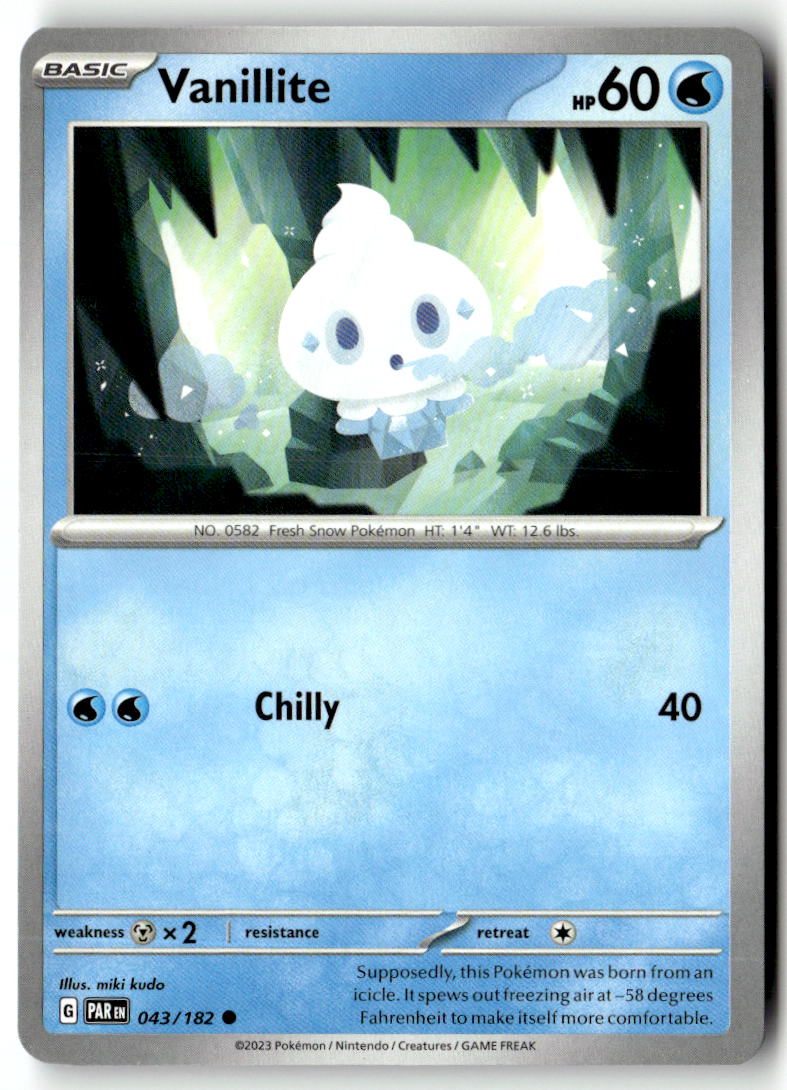 Front of Vanillite 043/182 from Paradox Rift